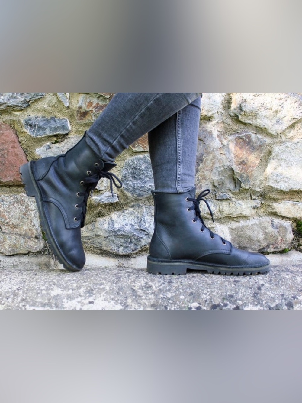 Conker Shoes Handmade Leather Derby Boots Black Unisex UK 6F Women 8.5 US Wide